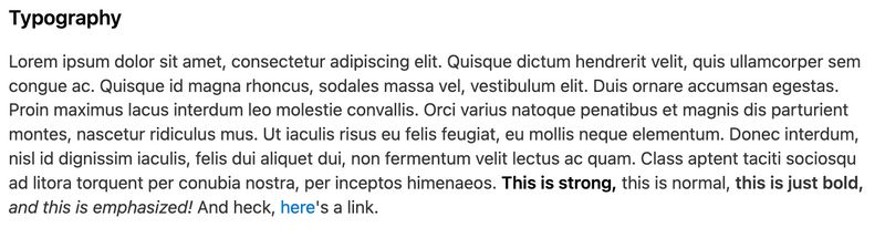 Paragraph of water.css's typography