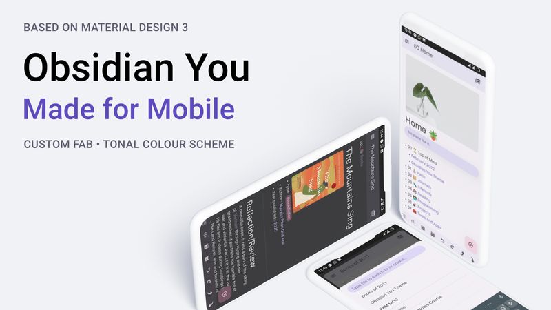 Obsidian You theme running on a phone.
